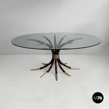 Carica l'immagine nel visualizzatore di Gallery, Dining table in bamboo and glass , 1980s
