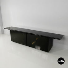 画像をギャラリービューアに読み込む, Glossy black Sheraton sideboard by Giotto Stoppino and Lodovico Acerbis for Acerbis, 1980s
