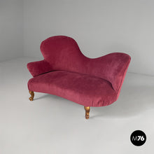 Charger l'image dans la galerie, Sofa in purple velvet, 1980s
