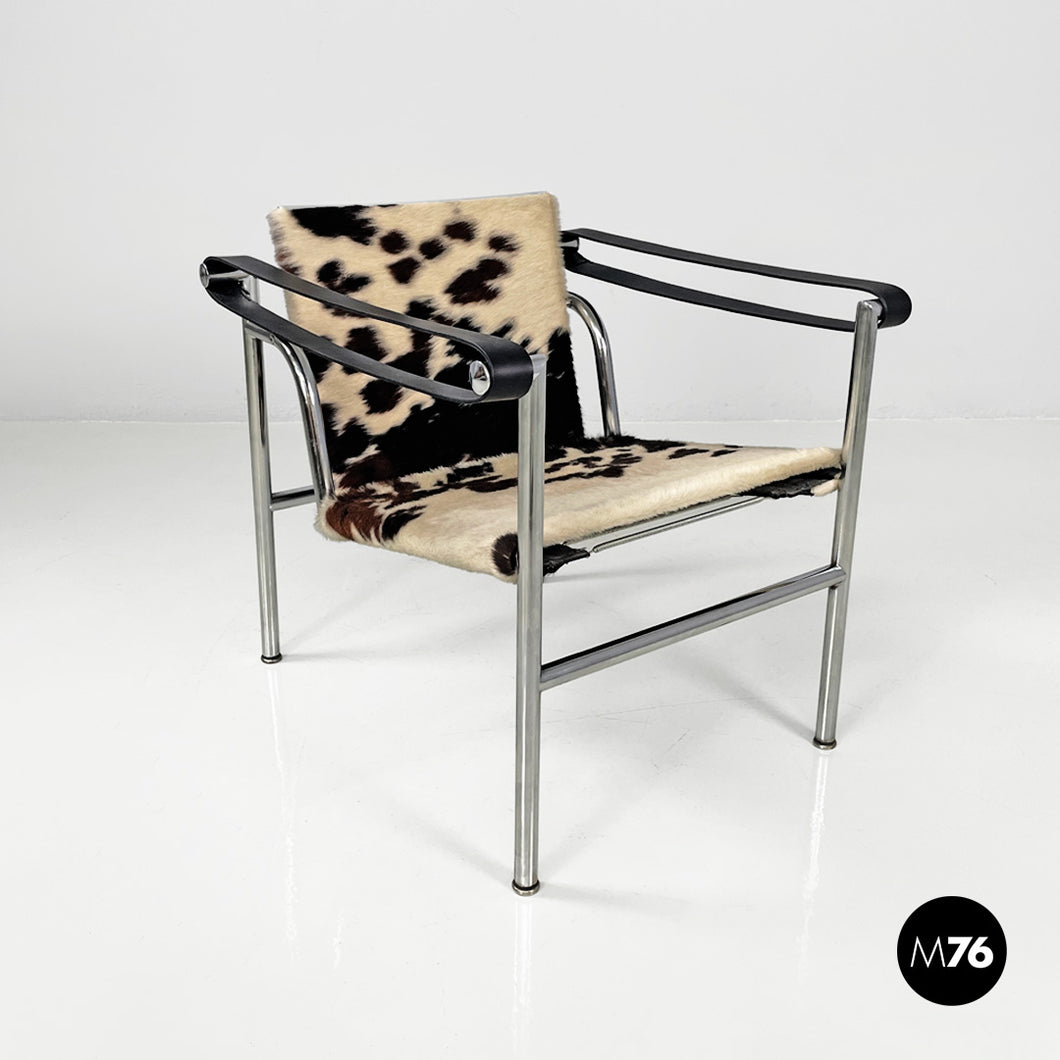 Armchair LC1 by Le Corbusier Pierre Jeanneret and Charlotte Perriand for Cassina, 1970s