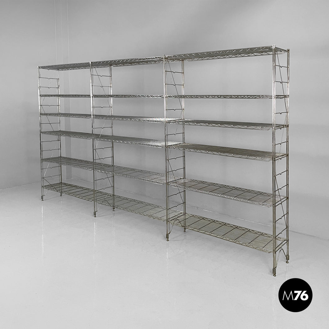 Metal bookcase with three bays, 2000s
