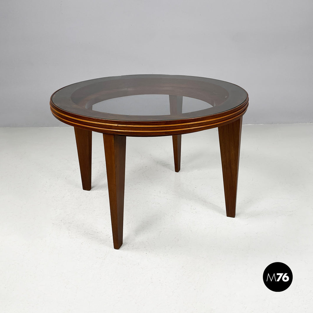 Round wooden coffee table, 1930s