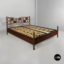 将图片加载到图库查看器，Double bed by Osvaldo Borsani and Arnaldo Pomodoro for Atelier Borsani Varedo, 1950s
