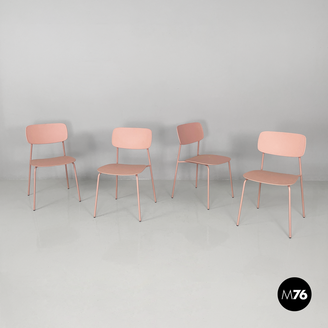 Light pink chairs for Tomasucci, 2000s