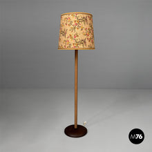 将图片加载到图库查看器，Floor lamp in wood and fabric, 1930s
