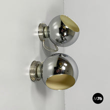 画像をギャラリービューアに読み込む, Adjustable wall lamps in steel, 1970s
