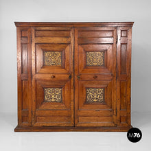 Load image into Gallery viewer, Wooden wardrobe with decorated doors, 1800s
