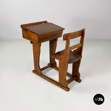 将图片加载到图库查看器，School desk in wood, 1930s
