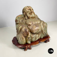 画像をギャラリービューアに読み込む, Buddha sculpture in jade and wood, 1950s
