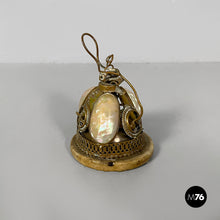 Load image into Gallery viewer, Hotel bell in mother-of-pearl and brass, mid 19th century.
