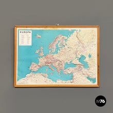 Charger l&#39;image dans la galerie, Geographical map of Europe, 1950-1990s
