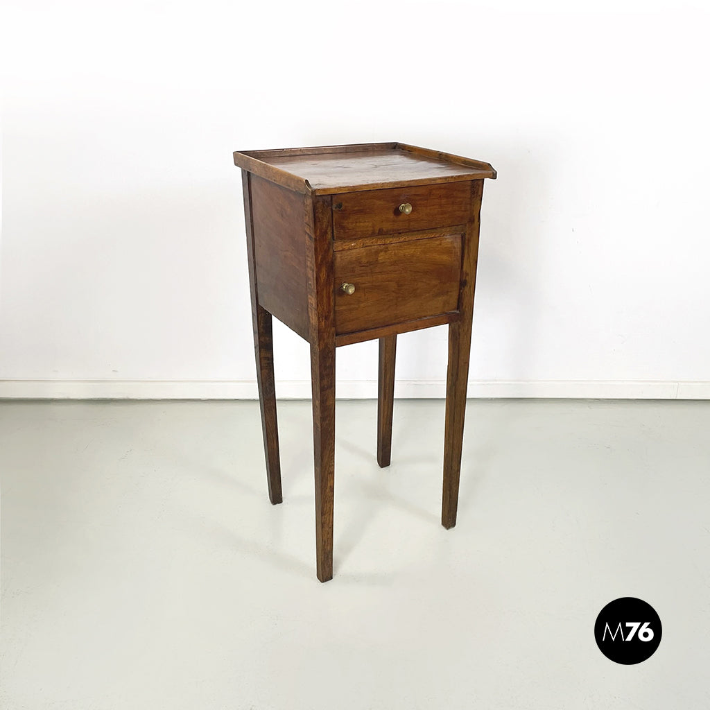 Wooden bedside table, early 1900s
