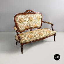 Load image into Gallery viewer, Sofa in fabric and wood, 1930s
