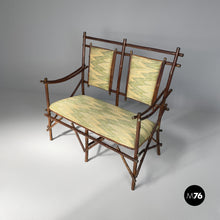 将图片加载到图库查看器，Sofa in fabric and bamboo, 1930s
