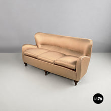 Carica l'immagine nel visualizzatore di Gallery, Pink beige silk sofa, 1940s
