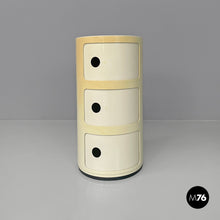 Load image into Gallery viewer, White plastic bedside table Componibili by Anna Castelli Ferrieri for Kartell, 1970s

