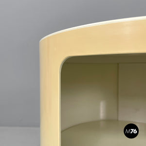 White plastic bedside table Componibili by Anna Castelli Ferrieri for Kartell, 1970s
