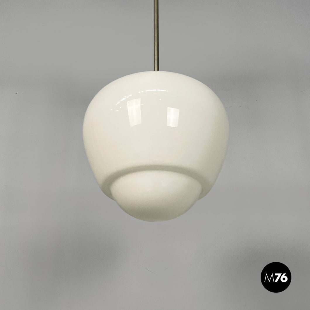 Chandelier in opaline glass, 1970s