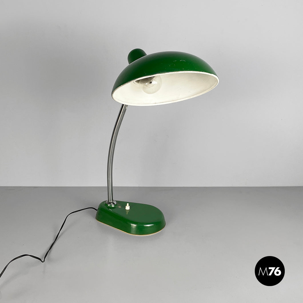 Table lamp in green metal, 1950s