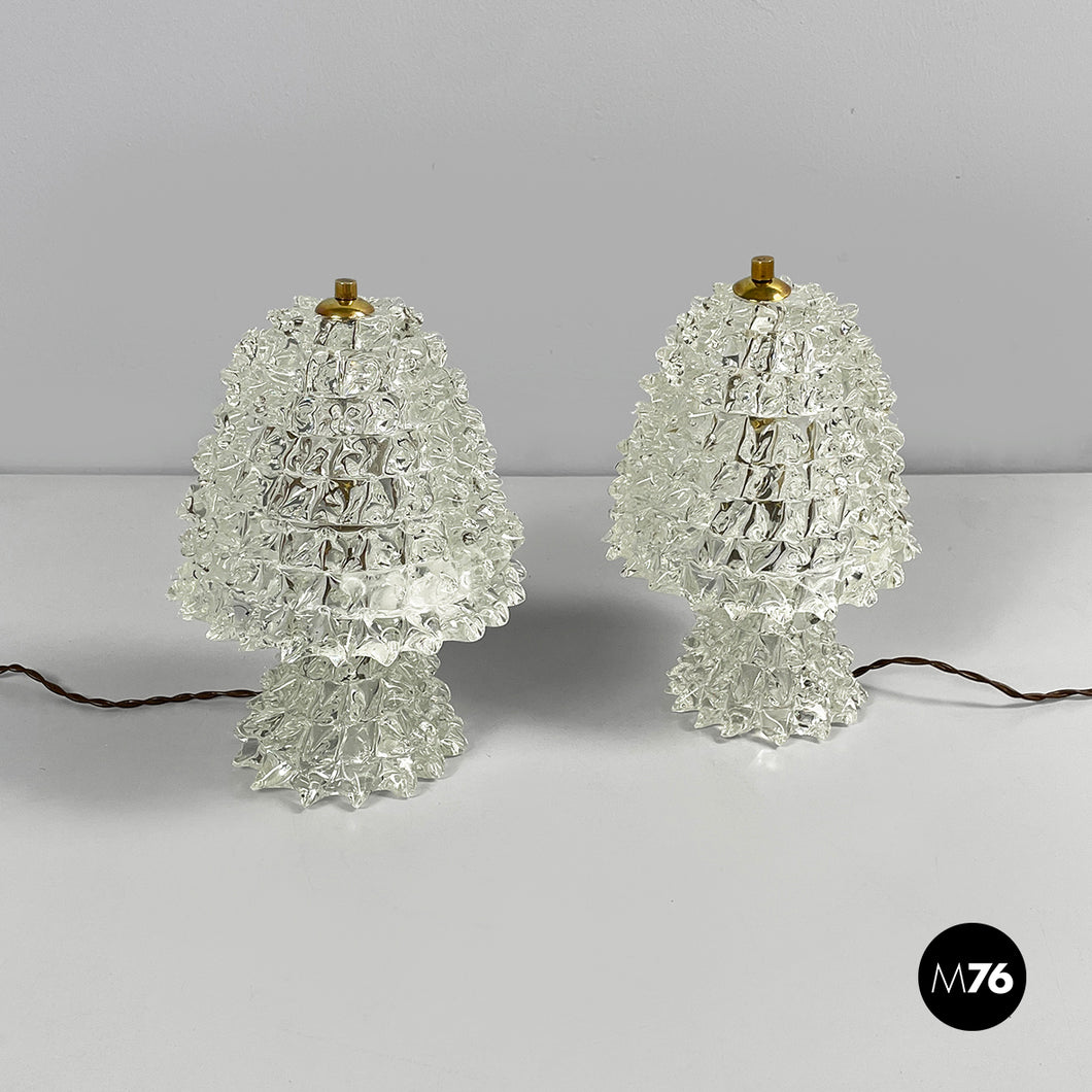 Table lamps by Barovier&Toso, 1950s