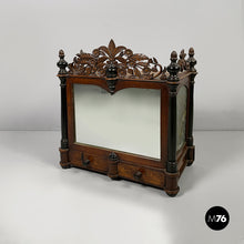 Load image into Gallery viewer, Wooden table or wall cabinet with mirror, 1930s
