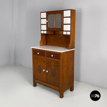 将图片加载到图库查看器，Sideboard in wood, marble and ceramic, 1930s
