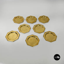 Load image into Gallery viewer, Service plates, centerpieces or trays in brass, 1970s
