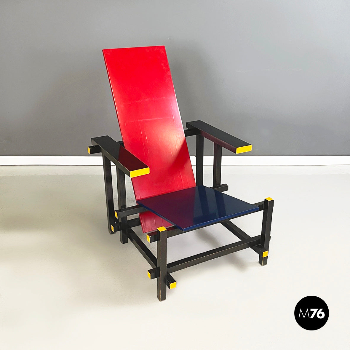 Armchair Red and Blue by Gerrit Thomas Rietveld for Cassina 1971