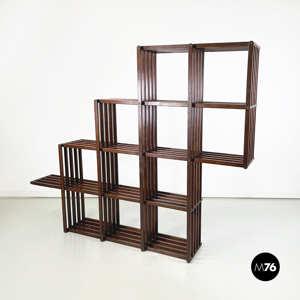 Wooden folding bookcase by Pool Shop, 1980s