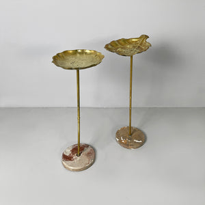 Ashtrays in brass and marble, 1950s