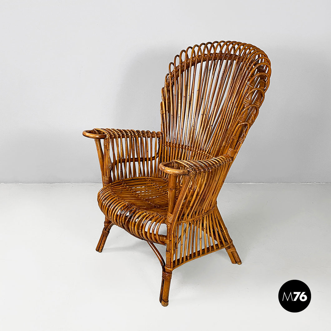 Rattan armchair by Antonio Dal Vera, 1960s