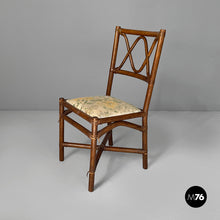 Load image into Gallery viewer, Chair in rattan and fabric, early 20th century
