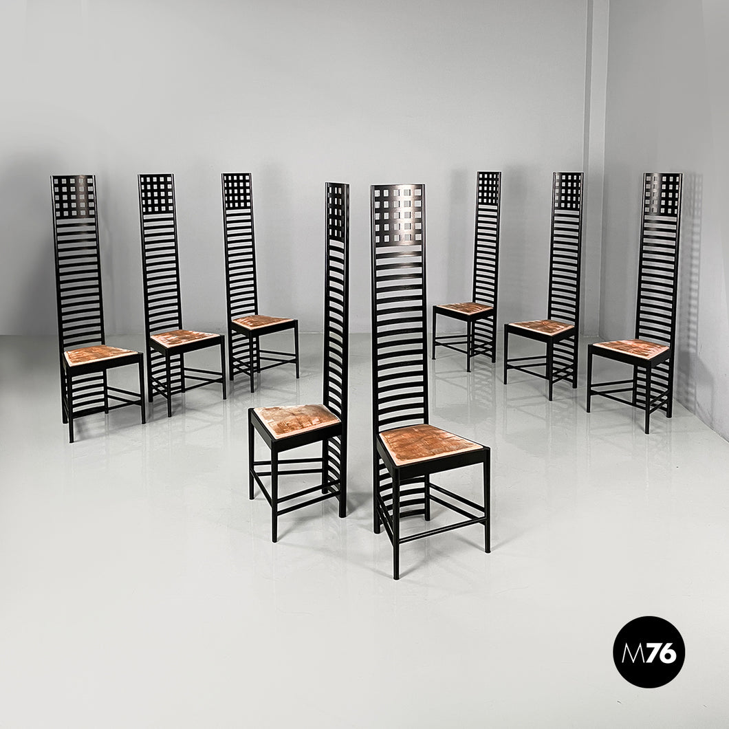 Chairs Hill House by Charles Rennie Mackintosh for Cassina, 1980s