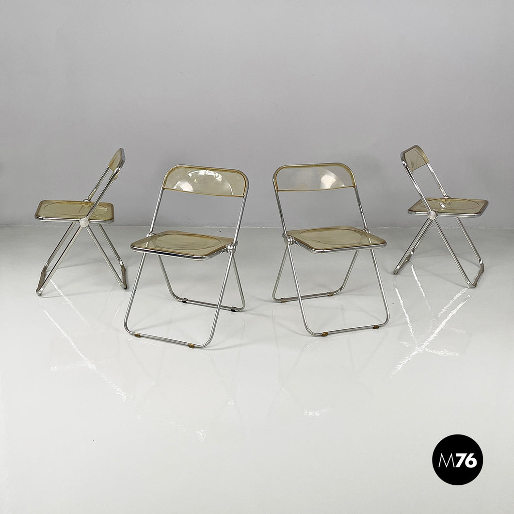 Chairs Plia by Giancarlo Piretti for Anonima Castelli, 1970s