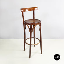 Carica l&#39;immagine nel visualizzatore di Gallery, High bar stool in wood, 1900-1950s
