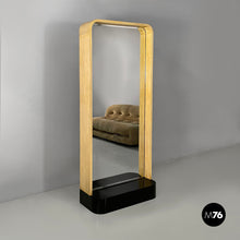 Load image into Gallery viewer, Floor mirror in light and black wood, 1930s
