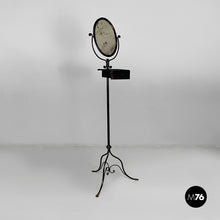 画像をギャラリービューアに読み込む, Black metal console with mirror, late 1800s
