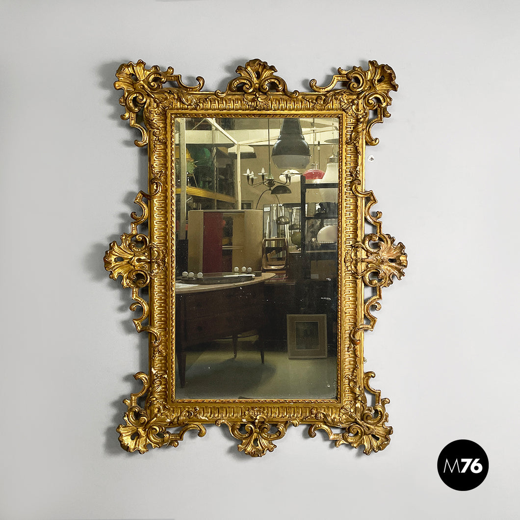 Wall mirror with gold wood, 1930s