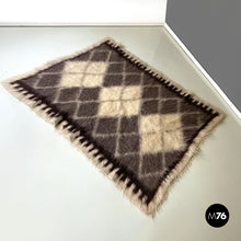 Load image into Gallery viewer, Long-pile carpet in brown and beige alpaca wool, 1980s
