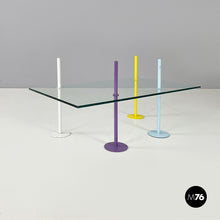 Carica l&#39;immagine nel visualizzatore di Gallery, Coffe table in glass and metal rods, 1980s
