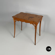 将图片加载到图库查看器，Wooden inlaid coffee table, 1910s
