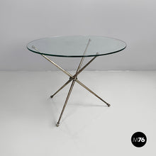 Carica l&#39;immagine nel visualizzatore di Gallery, Coffe table in glass and  burnished metal, 1960s
