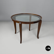 将图片加载到图库查看器，Coffe table in wood and glass, 1930s

