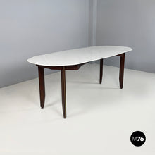 Charger l&#39;image dans la galerie, Dining table in marble, wood and bass, 1960s
