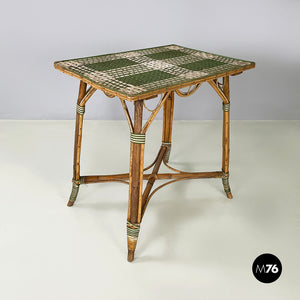 Outdoor dining table in rattan, early 1900s