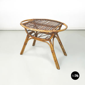 Garden coffee table in rattan, 1960s