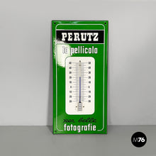 画像をギャラリービューアに読み込む, Wall thermometer Perutz in metal, 1950s
