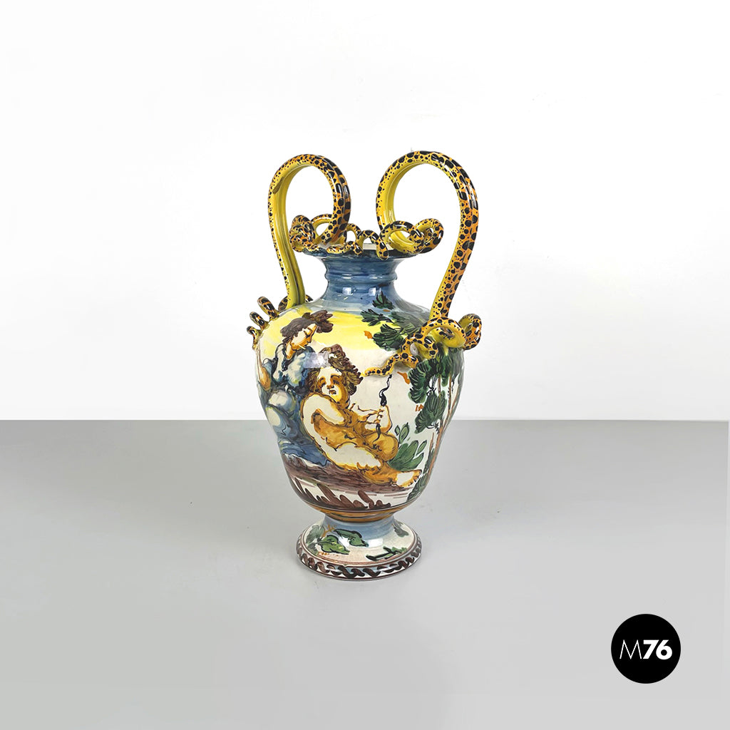 Handcrafted Albisola vase in ceramic, 1900s