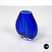 Load image into Gallery viewer, Blue Murano glass vase by Venini, 1990s
