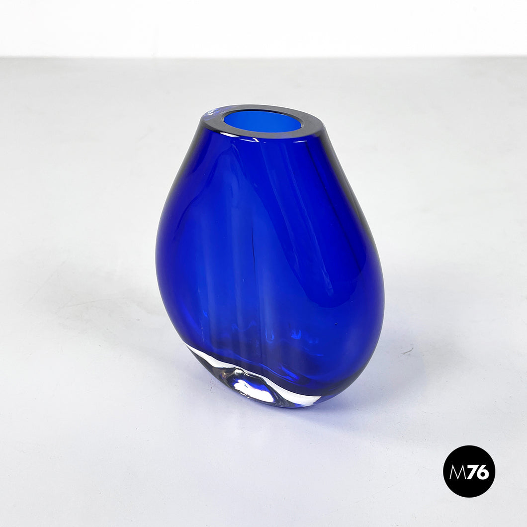 Blue Murano glass vase by Venini, 1990s